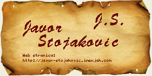 Javor Stojaković vizit kartica